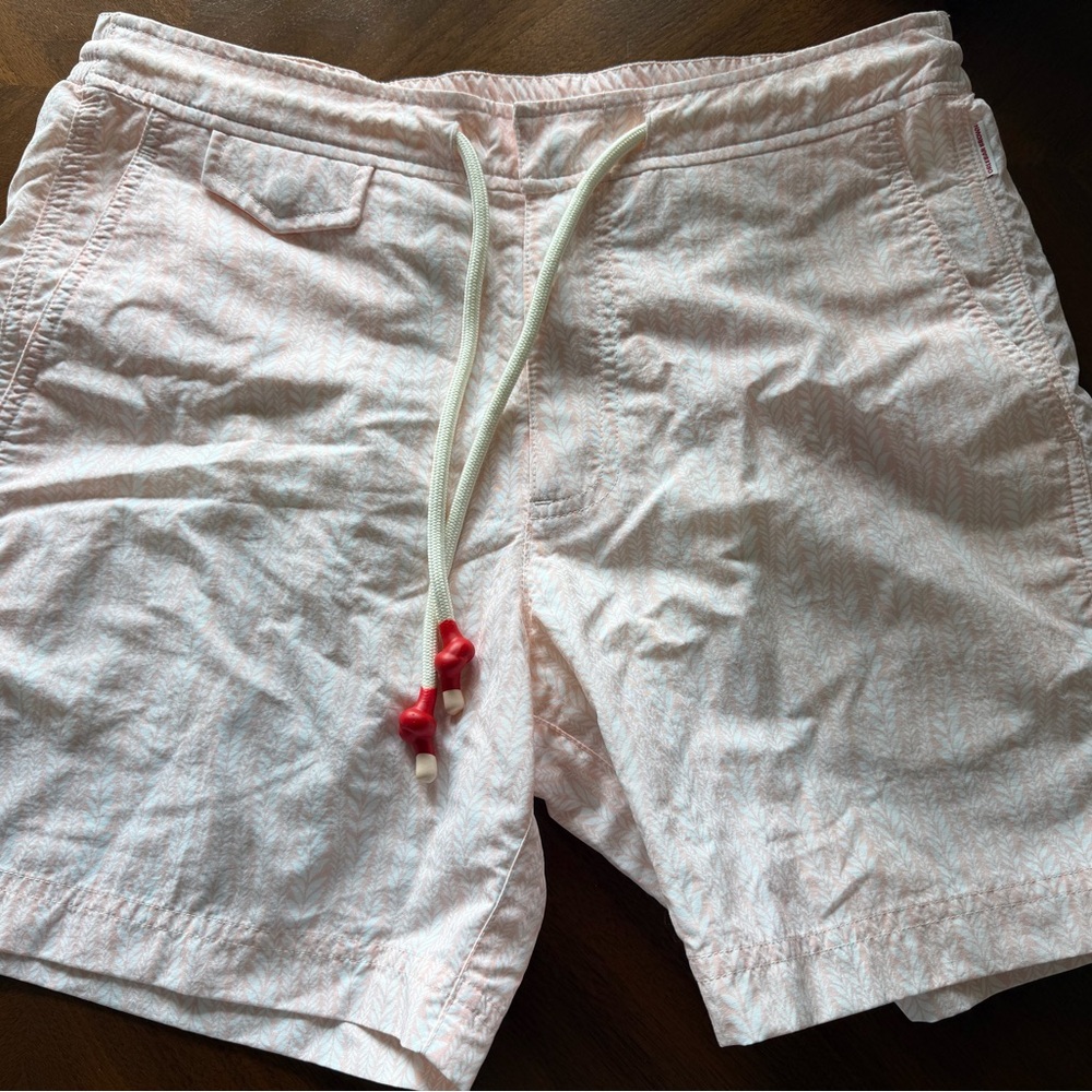 Light pink /peach Orlebar Brown swim trunks.